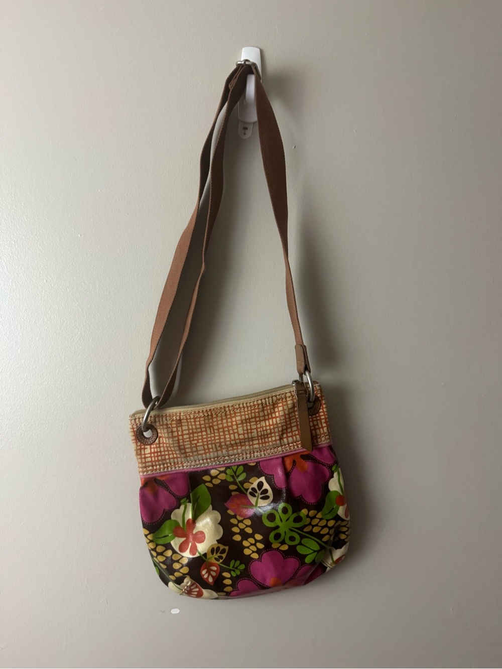 Fossil Floral Print Crossbody Shoulder Bag